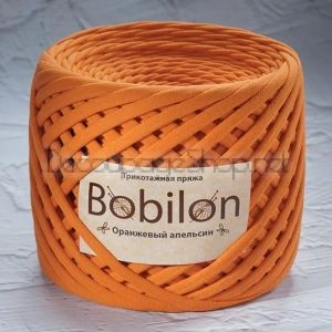 Трикотажна прежда Bobilon Макарони/T-Shirt yarn - Medium (7-9мм) – цвят: Orange / Оранжев – 100м