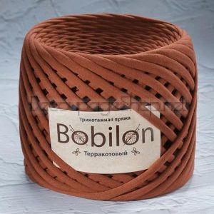 Трикотажна прежда Bobilon Макарони/T-Shirt yarn - Medium (7-9мм) – цвят: Canyon / Теракота – 100м