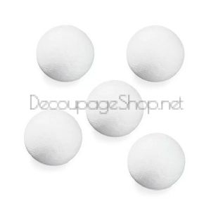 Бяло Топче от Пресован Памук : Пакет с 15 Броя : O 3 cm