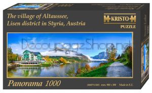 Пъзел 1000 части ПАНОРАМА - Село Алтаусзее, Австрия