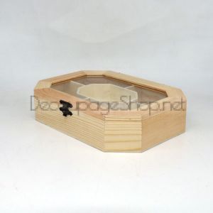 Дървена кутия за принадлежности с 5 отделения