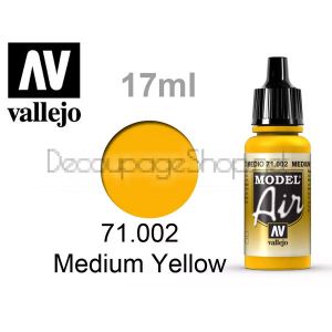 Model Air - боя за аерографи 17 мл. Medium Yellow - Acrylicos Vallejo