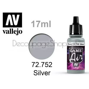 Acrylicos Vallejo Game Air - боя за аерографи 17 мл. Silver