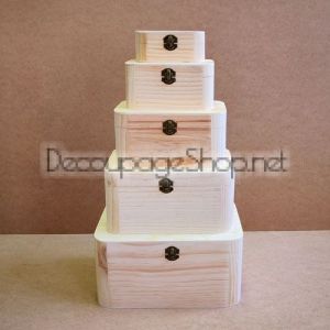 Дървени кутии за декупаж - 14,0 х 9,5 х 5,8 см