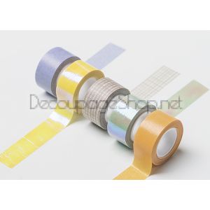 Лепящи Ленти за Декорация Washi Heyda Mini 12 mm 5 Броя x 3 m Жълти
