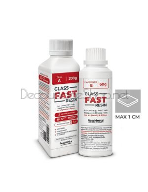 GLASS FAST RESIN - Епоксидна смола с прозрачен ефект на стъкло (100:30) - Идеална за творения и бижута  -  0.520кг