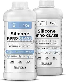 R PRO GLASS - Translucent liquid silicone rubber for soft moulds - R PRO GLASS - Прозрачен течен силикон за меки форми - 1 кг