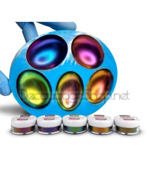 Chameleon powder pigment, iridescent and brilliant effect for resins - Прахообразен пигмент хамелеон, преливащ и брилянтен ефект за смоли