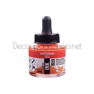Акрилен Туш : Amsterdam : 30 ml : 257 Неоново Оранжево