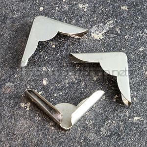 Ъгълчета за скрапбук албум - НИКЕЛ - 23x23x3mm - 4бр. - А 22