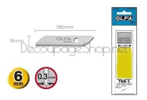 Острие или Режеща пластина, OLFA TBS-1, 5 бр