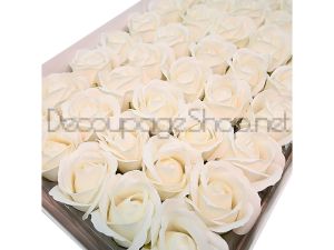 Сапунена роза Love White, 6.5см x5см, Бял