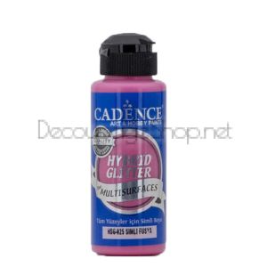 CADENCE АКРИЛНА БОЯ GLITTER HYBRID 120 МЛ - FUCHSIA HSG-025