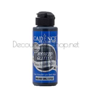 CADENCE АКРИЛНА БОЯ GLITTER HYBRID 120 МЛ - BLACK HSG-060