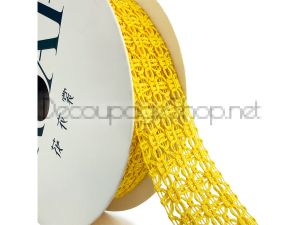 Луксозна тъкана панделка Woven, 25 мм х 20Y, Yellow