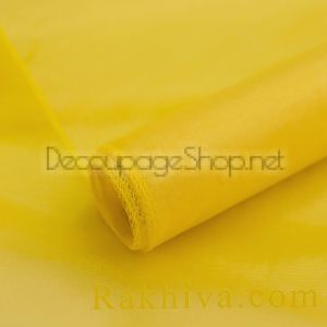 Органза 36см/ 1м, жълто без кант