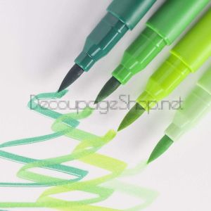 Двустранни Флумастери : Четка и Тънкописец : Bruynzeel : 12 Цвята