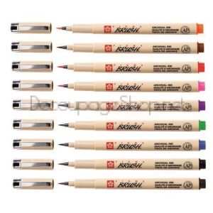 Маркери Четка Sakura Pigma Brush : 9 Цвята