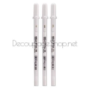 Гел Химикалки : Gelly Roll : Basic : Бели : 3 Различни Дебелини