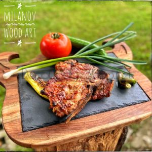 Плато за сервиране с камък “Крава“