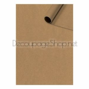 Крафт Хартия : Ролка : Кафява Оребрена : 70 cm x 10 Метра