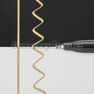 Перманентен Маркер с Боя : Sakura Pen-Touch Calligrapher : Тънък : Златен