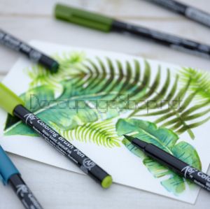 Акварелни Маркери Четка : Sakura Koi : 6 Цвята : Ботаника