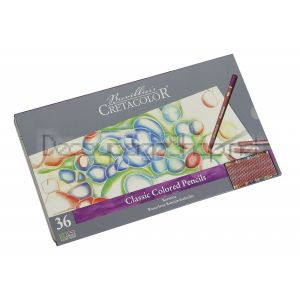 Комплект цветни моливи Cretacolor, KARMINA, 36 цвята