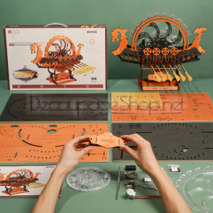 ROBOTIME 3D ДЪРВЕН ПЪЗЕЛ VIKING DRAGON SHIP 229 ЧАСТИ LK802
