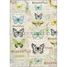 ОРИЗОВА ХАРТИЯ за  ДЕКУПАЖ STAMPERIA А4 - DFSA4154  