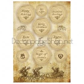 STAMPERIA ДЕКУПАЖНА ОРИЗОВА ХАРТИЯ А4 - DFSA4202