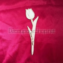 ДЪРВЕНА КАРТИЧЛА  “ЦВЕТЕ ЛАЛЕ“ ЗА 8ми МАРТ