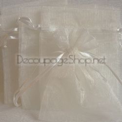 ТОРБИЧКИ ОТ ОРГАНЗА ЕКРЮ , 10 СМ/ 12 СМ, (10/12/8212 )