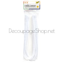 FOLIA ВЕЛУРЕНА, ПЛЮШЕНА ТЕЛ 8 ММ. 50 СМ. 10БР. - БЯЛО