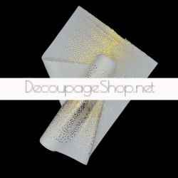 Бял плюш Gold Dot 28cm/2.70м