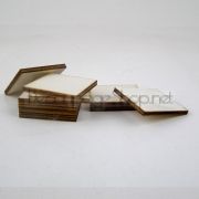 Дървени плочки 2.5 х 2.5 см  комплект 10бр. - F2525