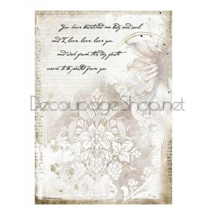 STAMPERIA ДЕКУПАЖНА ОРИЗОВА ХАРТИЯ А4 - DFSA4554