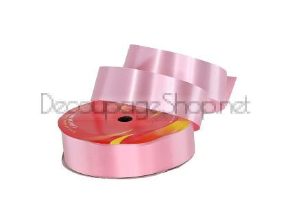 Едноцветна панделка 3см/23м - Светло розов