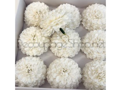 Сапунена далия S Elegantz De Luxe , 4 см x 5,5 см, White