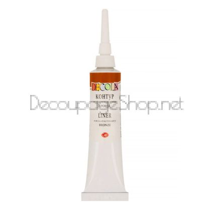 DECOLA КОНТУР ЗА СТЪКЛО И КЕРАМИКА 18 МЛ. - БРОНЗ