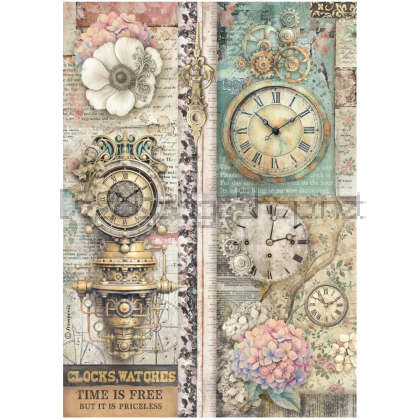 STAMPERIA GARDENS OF TIME ДЕКУПАЖНА ОРИЗОВА ХАРТИЯ А4 - DFSA41112