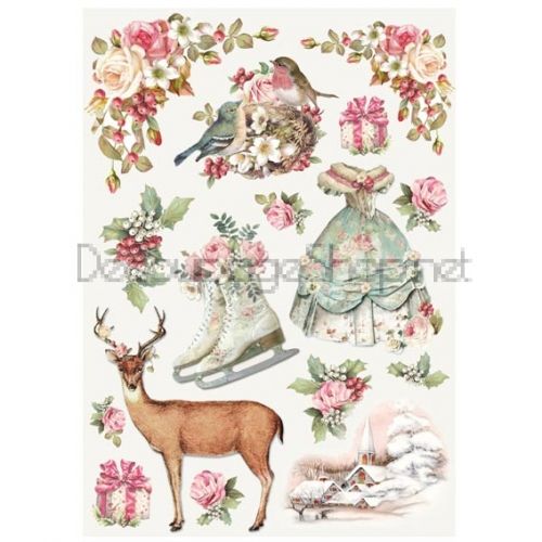 STAMPERIA ДЕКУПАЖНА ОРИЗОВА ХАРТИЯ А4 - DFSA4252