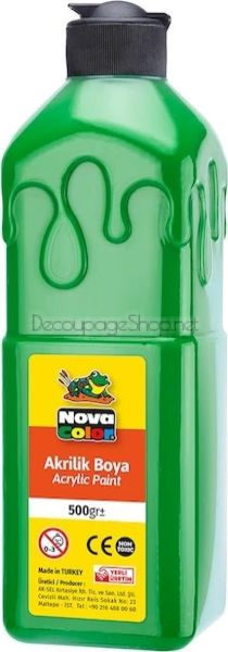 Акрилна боя 500гр. ЗЕЛЕНА Nova Color