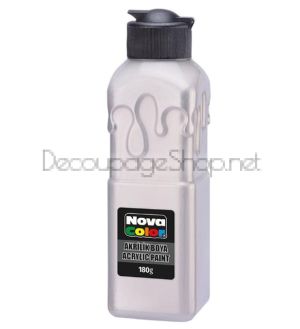 Акрилна боя 180гр. БЯЛА ПЕРЛА Nova Color