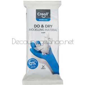Глина за моделиране CREALL Do+Dry, 1000 g,бяла
