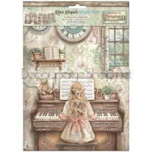 STAMPERIA SYMPHONY ДЕКУПАЖНА ХАРТИЯ 6БР. А4 DFSA4XSP