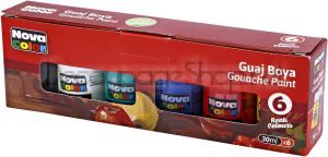 Темперни бои 6 цвята 30мл. Nova Color