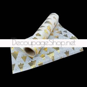 Флизелин Златни Елхички 28см/3.5м White